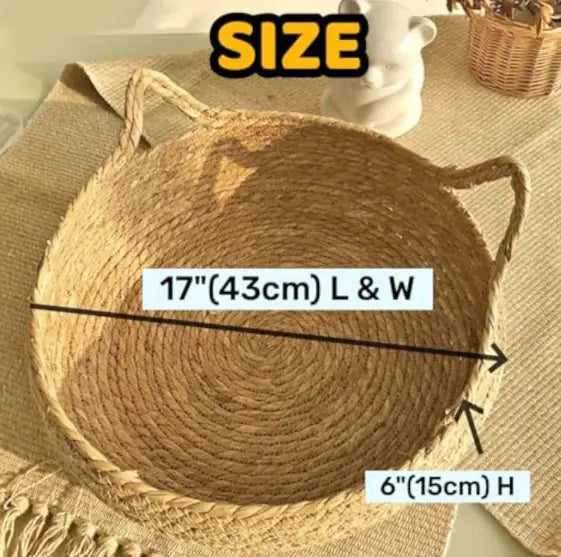 Woven Cat Bed With Soft Cushion