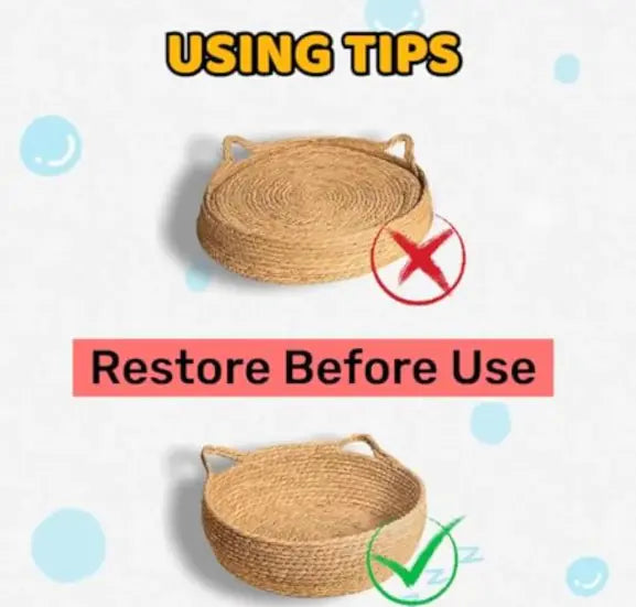 Woven Cat Bed With Soft Cushion