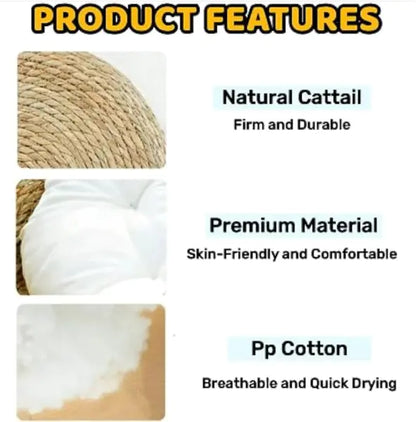 Woven Cat Bed With Soft Cushion